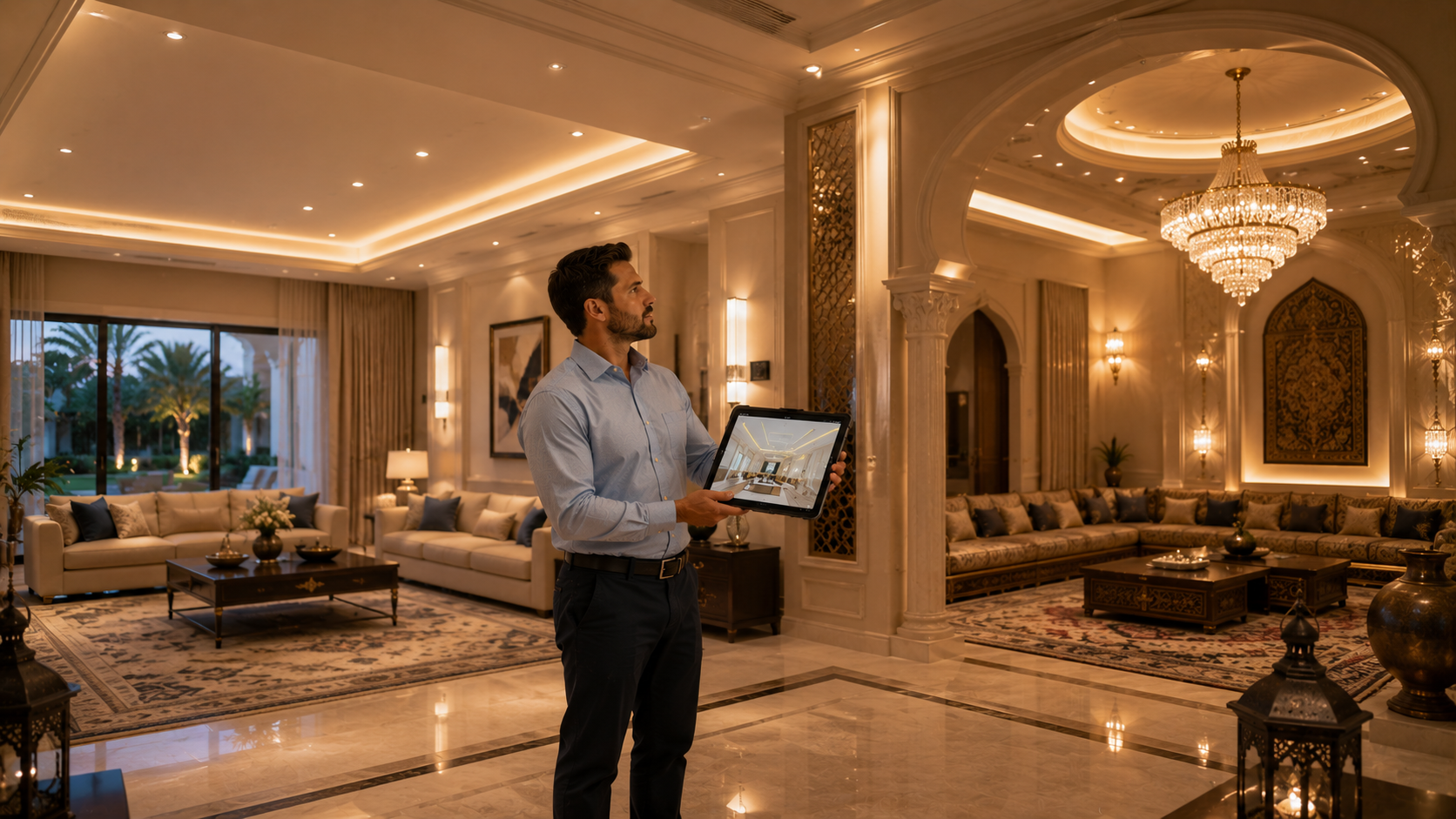 Villa lighting design Abu Dhabi